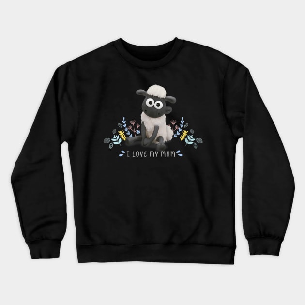 Vintage cartoon Sheep TV Series The Shaun Crewneck Sweatshirt by WelchCocoa